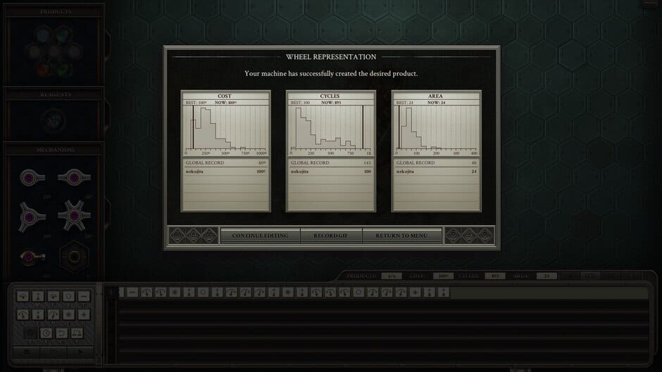 Screenshot from Opus Magnum