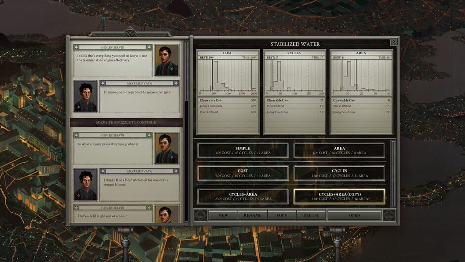 Screenshot from Opus Magnum