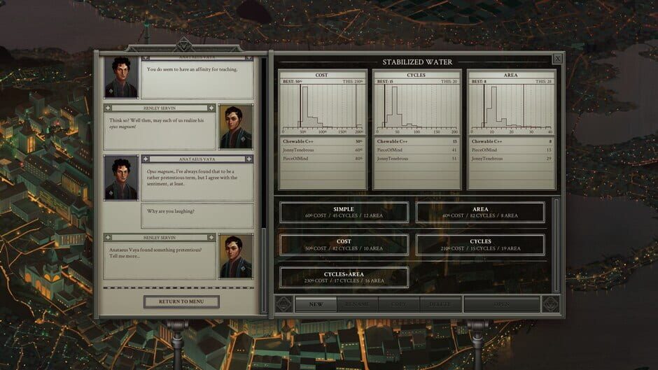 Screenshot from Opus Magnum