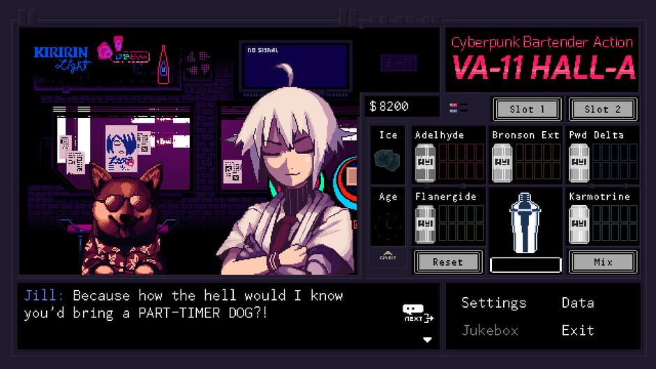 Screenshot from VA-11 Hall-A: Cyberpunk Bartender Action