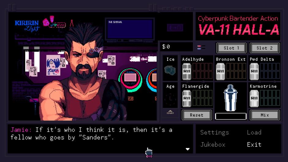 Screenshot from VA-11 Hall-A: Cyberpunk Bartender Action